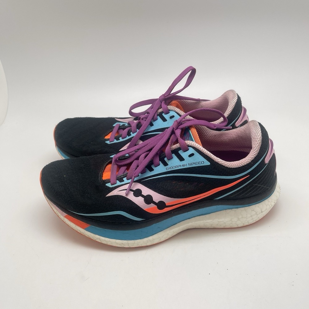 Saucony Sneakers Womens‎ 7.5 Endorphin Speed S10597-25 Black Running Gym Shoes